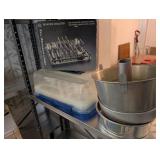 Collection of Kitchen Essentials with Tableware Caddy and Baking Pans