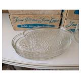 Vintage Homestead Snack Set - 4 Plates & 4 Cups in Original Boxes