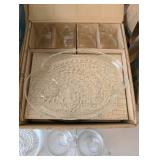 Vintage Homestead Snack Set - 4 Plates & 4 Cups in Original Boxes