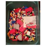 Large Bin of Assorted LEGO Building Blocks with Manual