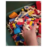 Large Bin of Assorted LEGO Building Blocks with Manual