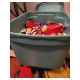 Large Bin of Assorted LEGO Building Blocks with Manual