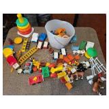 Collection of Vintage Fisher Price Toys and Accessories