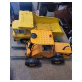 Vintage Tonka Metal Dump Truck and Forklift Toy Set