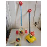 Collection of Vintage Fisher-Price Toys Including Pull and Play Sets