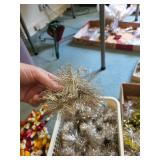 Vintage Set of Tinsel Decorations and Festive Holiday Candy