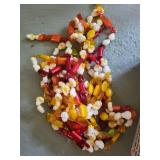 Vintage Set of Tinsel Decorations and Festive Holiday Candy