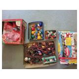 Vintage Assorted Christmas Light Bulbs and Vintage Twinkling 3 Bell Cluster Set