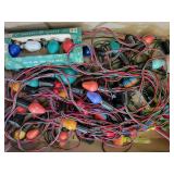 Vintage Assorted Christmas Light Bulbs and Vintage Twinkling 3 Bell Cluster Set