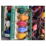 Vintage Assorted Christmas Light Bulbs and Vintage Twinkling 3 Bell Cluster Set