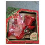 Vintage Assorted Christmas Light Bulbs and Vintage Twinkling 3 Bell Cluster Set