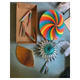 Collection of Vintage Accordion Paper Decorations including German Foil