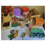 Assorted Vintage Holiday Decorations Inclusive of Christmas and Halloween