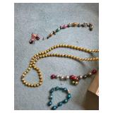 Collection of Vintage Glass Christmas Beads and Garlands