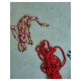 Collection of Vintage Glass Christmas Beads and Garlands