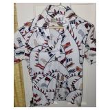Collection of 4 Patterned Long-Sleeve and Short-Sleeve Shirts