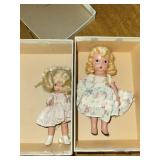 Pair of Vintage Nancy Ann Dee Dee Ann Flower Girl Dolls in Original Boxes