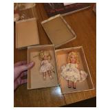 Pair of Vintage Nancy Ann Dee Dee Ann Flower Girl Dolls in Original Boxes
