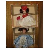 Pair of Vintage Nancy Ann Queen of Hearts and Saturday