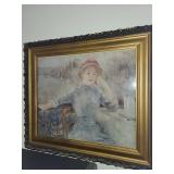 Framed Renoir Reproduction Art Print with Gold Ornate Frame