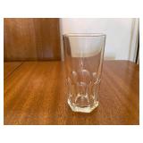 Set of 8 Tall Clear Glass Drinking Tumblers