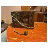 Antique Wooden Tube Radio with Original Wiring