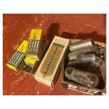 Vintage Collection of Various Electronic Tubes and Sonar Tuner