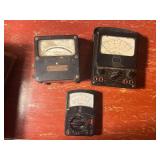Collection of 3 Vintage Electrical Multimeters - Weston, Simpson, Monarch