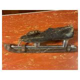 Vintage Leather Hockey Ice Skates - Well-Worn Condition
