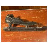 Vintage Leather Hockey Ice Skates - Well-Worn Condition