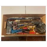 Box of Assorted Hand Tools and Accessories