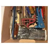 Box of Assorted Hand Tools and Accessories