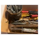 Box of Assorted Hand Tools and Accessories