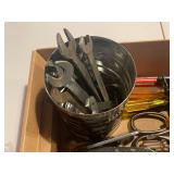 Box of Assorted Hand Tools and Accessories