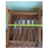 Wooden Two-Tier Plant Stand with Slatted Shelves