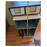 Lot of Vintage Sheet Music and VHS Tapes with Storage Cabinet