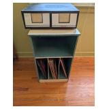 Lot of Vintage Sheet Music and VHS Tapes with Storage Cabinet