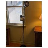Adjustable Dual Head Floor Lamp with White Shades