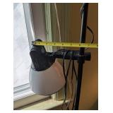 Adjustable Dual Head Floor Lamp with White Shades