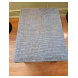 Vintage Wooden Footstool with Upholstered Seat