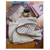 Mixed Sewing Supplies with Vintage Patterns and Fabrics