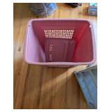 3-Tier Rolling Storage Cart, Wire Basket and Laundry Basket
