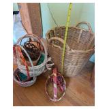 Collection of Wicker Baskets and Plush Toys