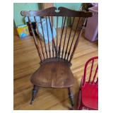 Set of 2 Wooden Chairs - Adult Windsor Rocking Chair and Child Size