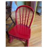 Set of 2 Wooden Chairs - Adult Windsor Rocking Chair and Child Size