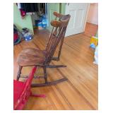 Set of 2 Wooden Chairs - Adult Windsor Rocking Chair and Child Size