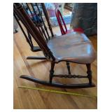 Set of 2 Wooden Chairs - Adult Windsor Rocking Chair and Child Size