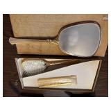 Vintage Vanity Set with Mirror and Brush