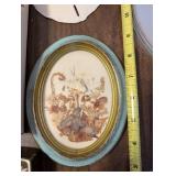 Vintage Vanity Set with Moisturizer, Hand Mirror, and Decorative Items