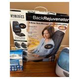 Homedics 8-Motor Back Massager, Protec Humidifier Filter, and Cool Mist Humidifier